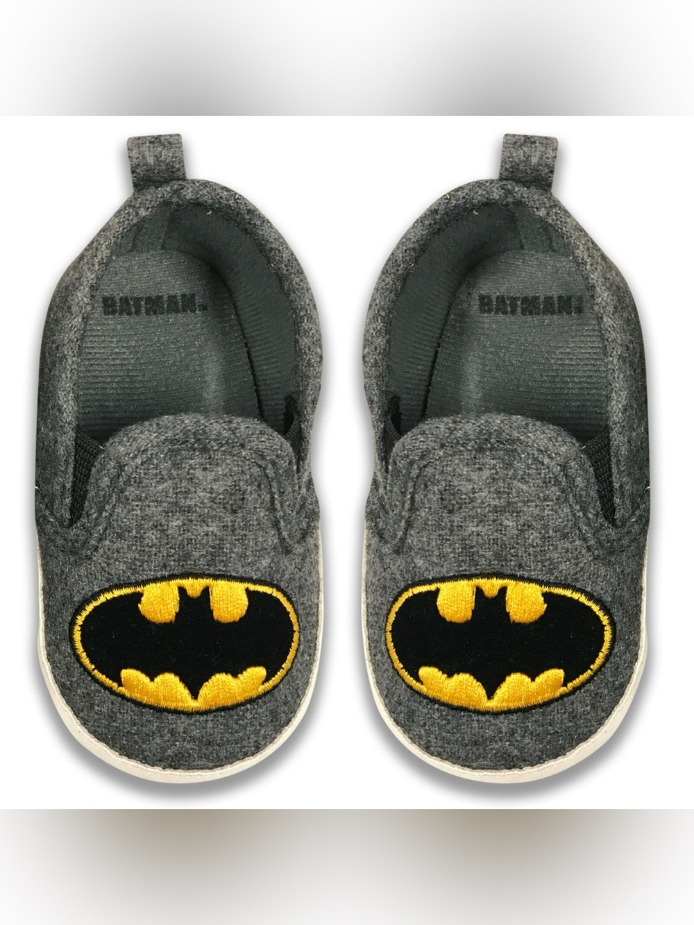 NWT DC Comics Batman Infant Soft Sole Slip-On Shoes 6-9 months